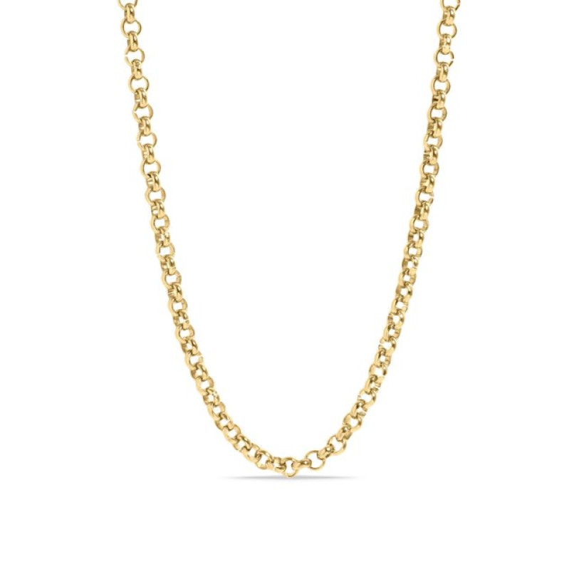 SS/18K Rolo Chain Necklace - 24"