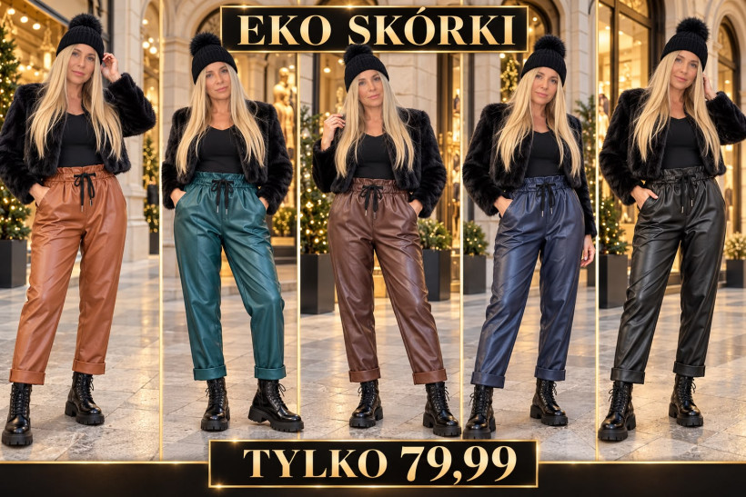 SPODNIE EKO-SKÓRKA BOND 3215 / 28358 RN24 %PROMOCJA DNIA