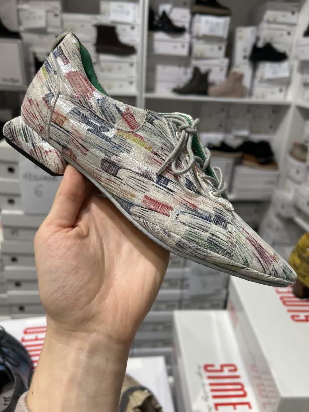 wiosna 1 - simen polskie buty skora wyjatkowe modele premium wiosenne 6852A  kolorowy wiązany na niskim obcasie 
