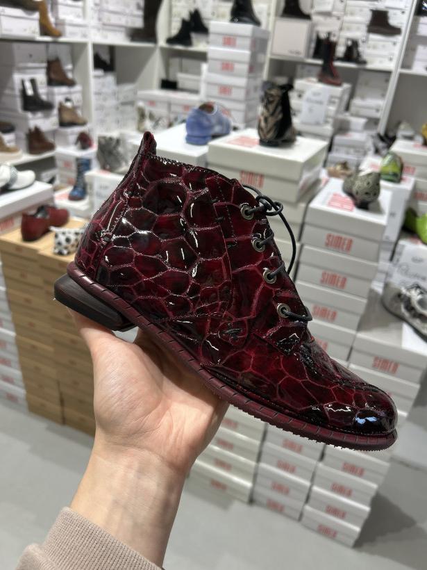 odlot 3 - buty premium polska simen skora jesien/zima bordowy lakierowany waz 