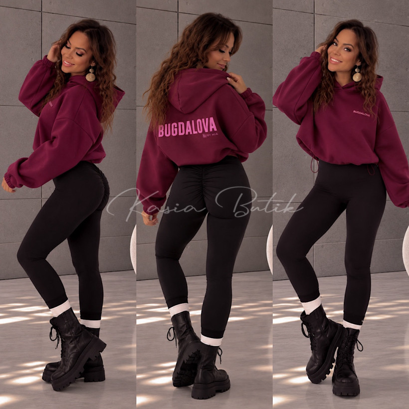 Bluza Bawełniana BUGDALOVA BY MIA - burgund