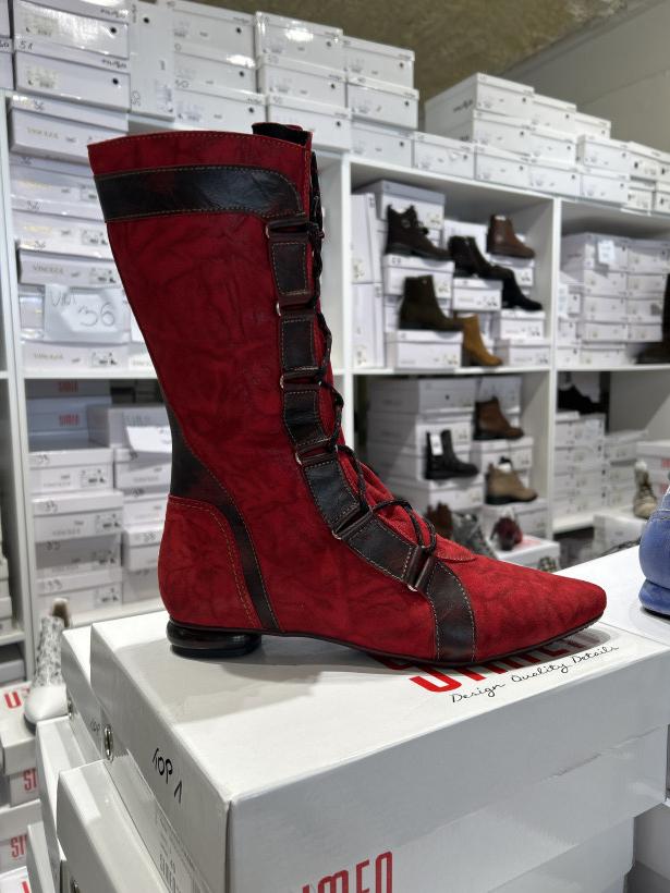 polonia 43- but skora simen premium 6225A wysoka cholewka czerwony wiązany