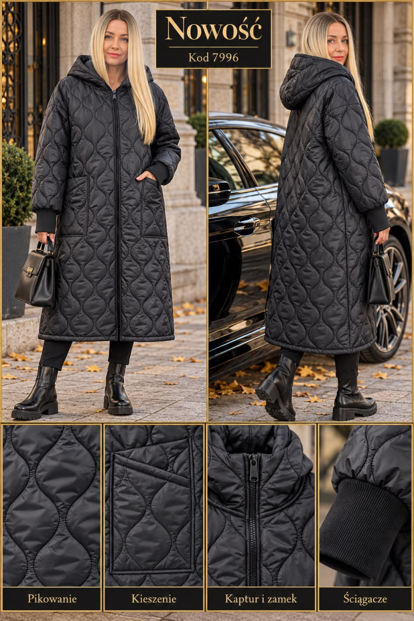PŁASZCZ PIKOWANY 7996 RB02 