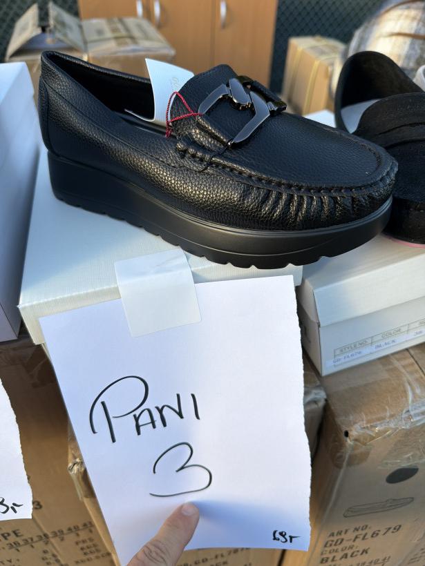 pani 3 mokasyn czarny klamra GD-FL787B black 