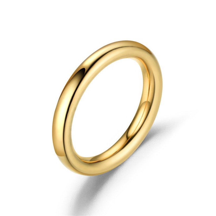 SS/18K SINGLE ROUND BAND RING *Final Sale*