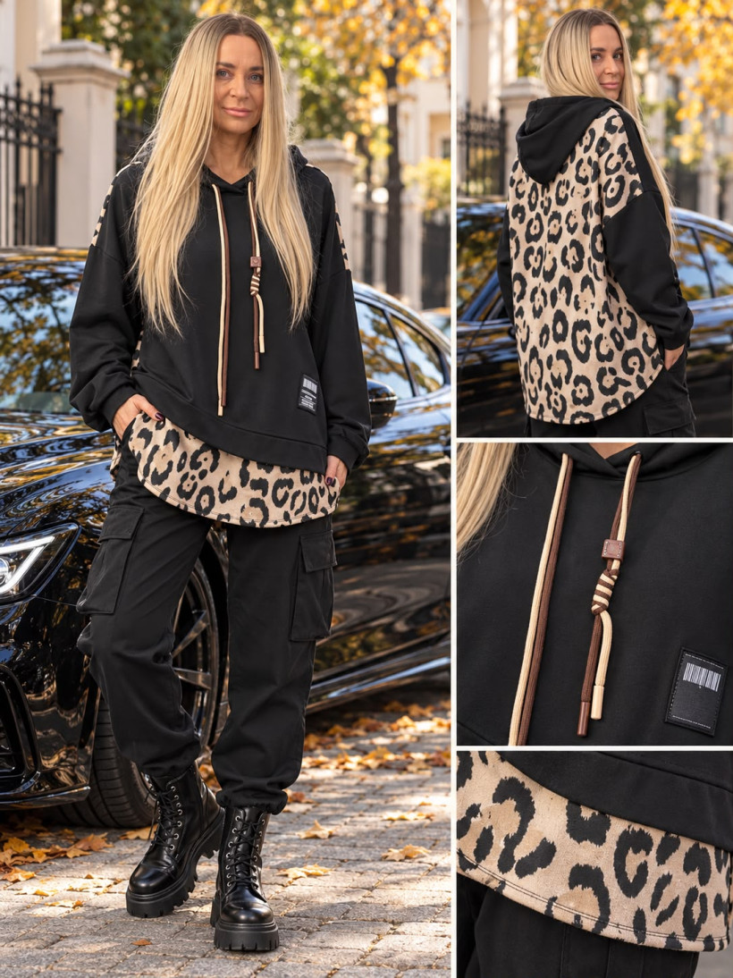BLUZA    Z  PANTERKĄ  08799 RB01 