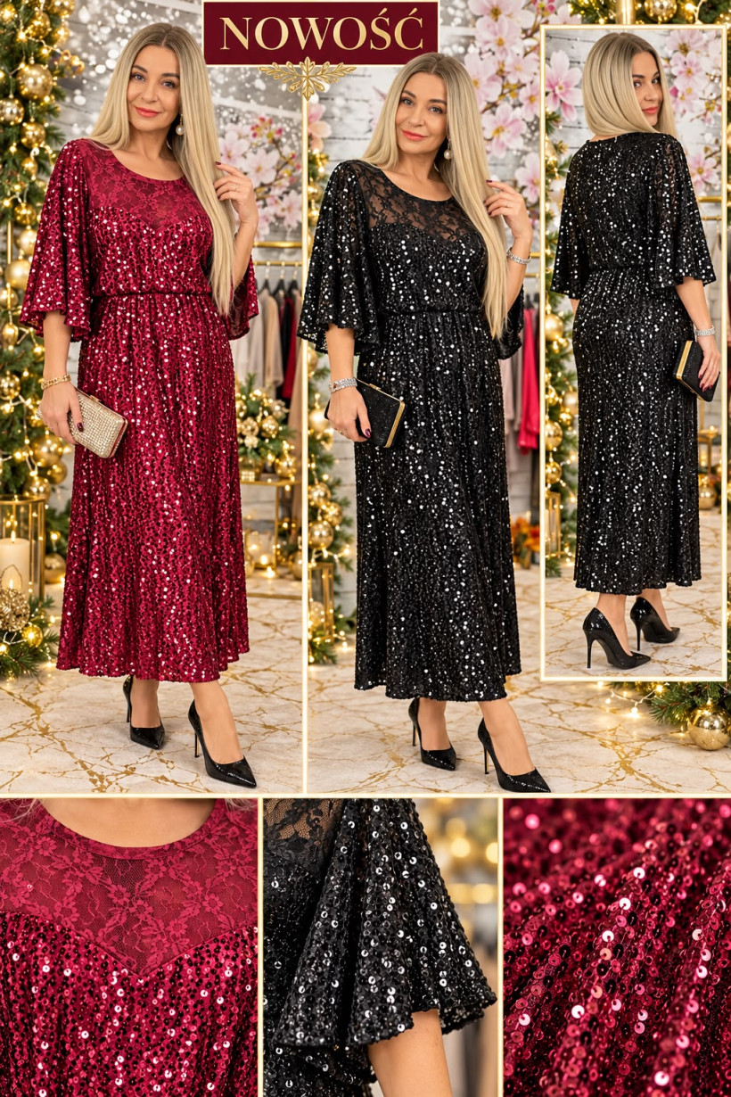 SUKIENKA CEKINOWA  CAROLL 3716 RB27 / ZAPISY 