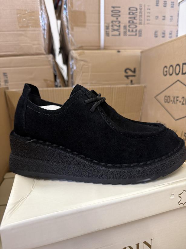 Moda 53 mokasyn czarny klin Hiszpan GD-XF-264 black 