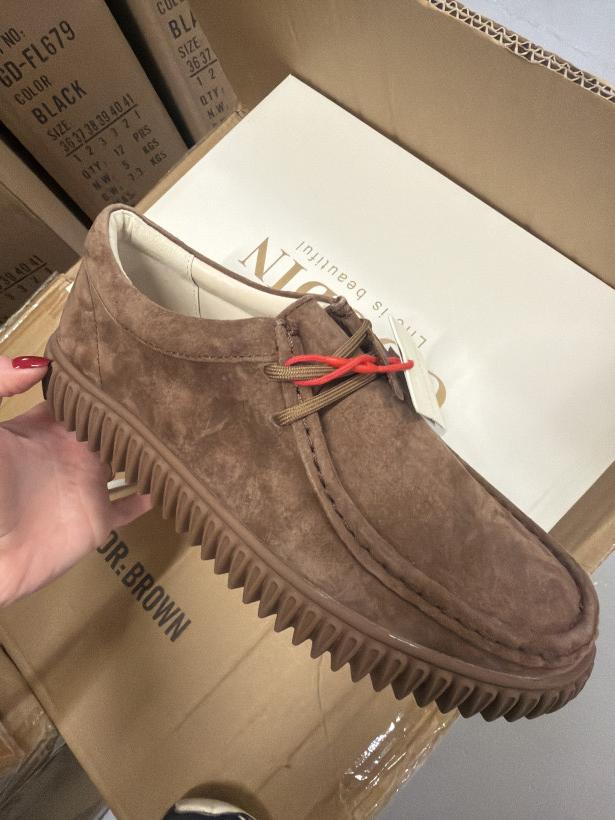 Moda 56 mokasyn Hiszpan cały czekoladowy GD-XW-1100 brown 