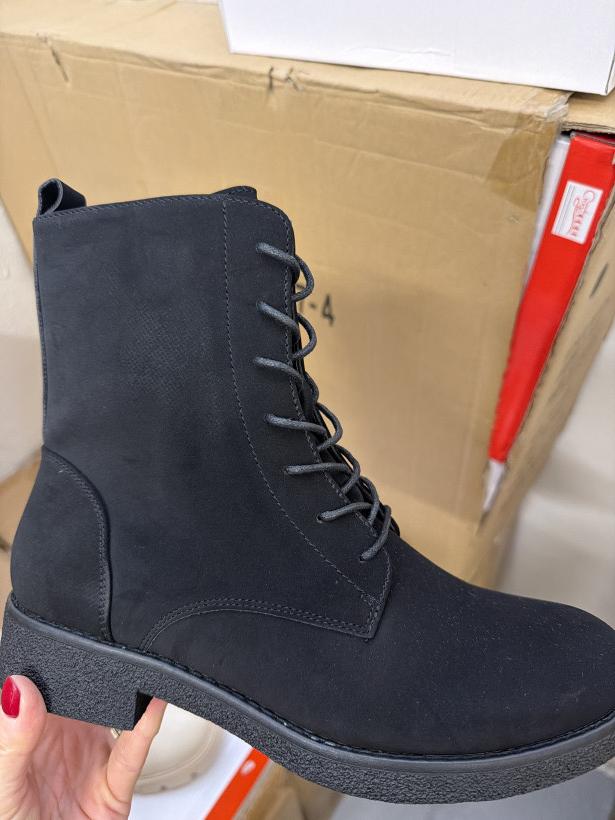 Francja 2 traper czarny wiązany sztyblet 5446 black