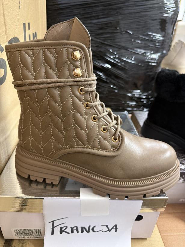 Francja 31 traper pikowany latte Kayla KA23-12 khaki 