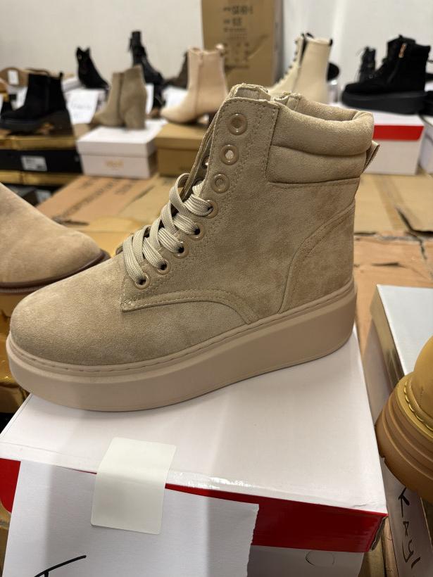 Francja 38 botek platforma bezowa GA8815-2 khaki
