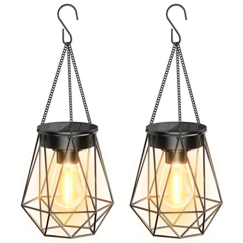 Solarny lampion wiszący do ogrodu
