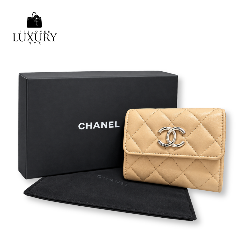 CHANEL Matelassé Trifold Wallet