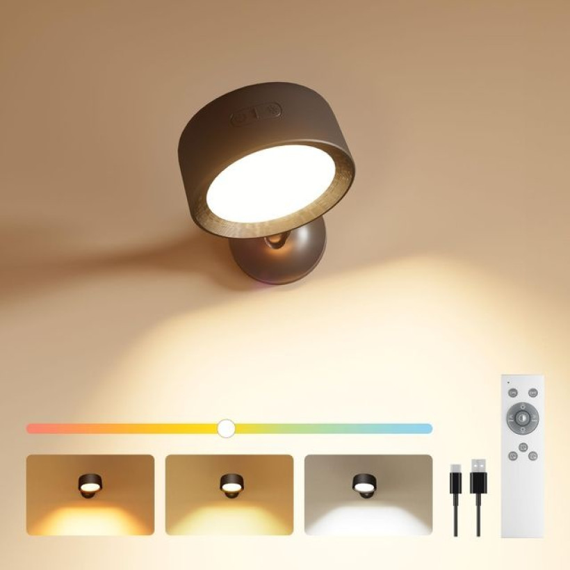 lampka ścienna ładowalna z zmiennym światłem