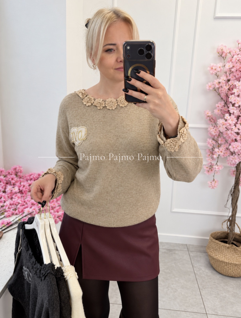 Sweter kwiaty 3D 15816