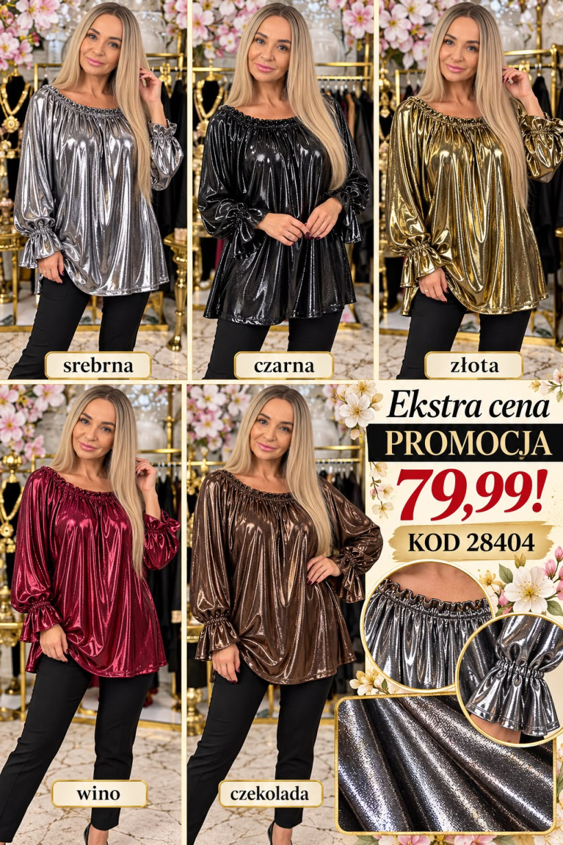 BLUZKA BINGE OKOLICZNOŚCIOWA 90186 / 28404 SK60 %PROMOCJA DNIA