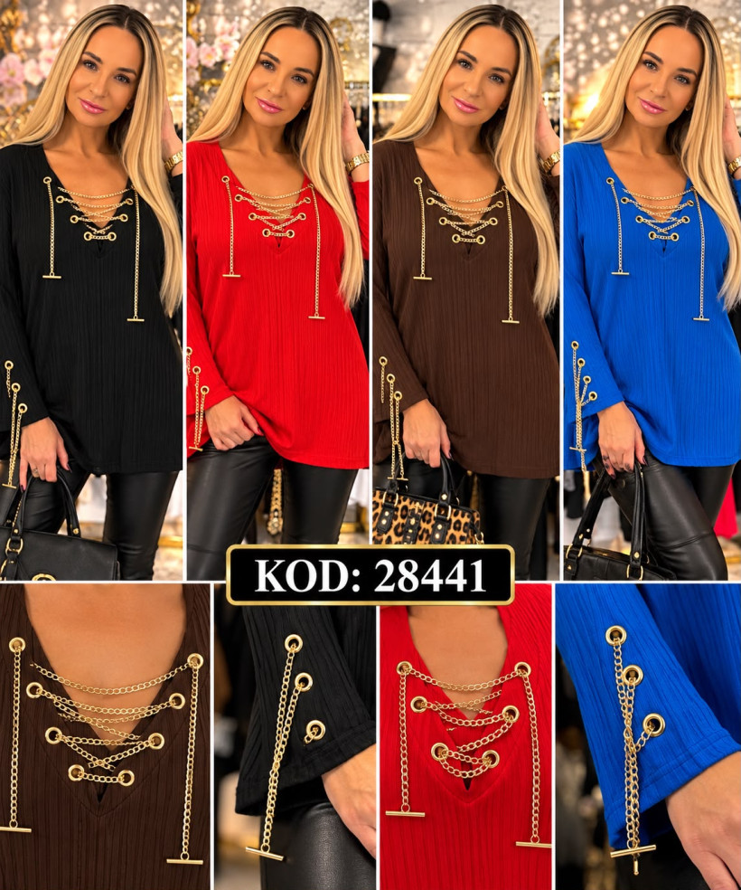 BLUZKA WIĄZANA 28441 RB6