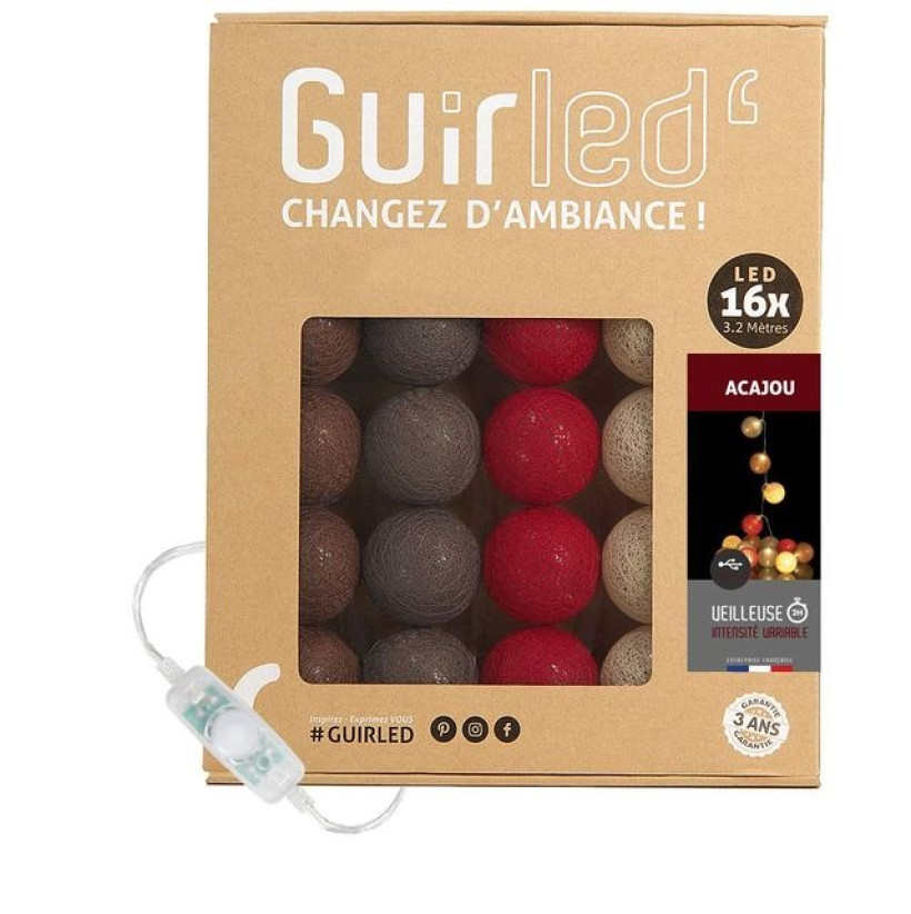 lampki led guirled 16 kulek USB lampka nocna 1,6 m