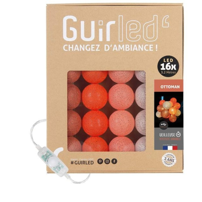 lampki led guirled 16 kulek USB lampka nocna 1,6 m