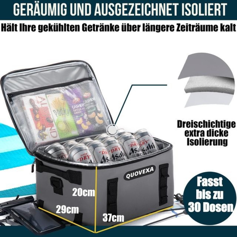 Torba na SUP z chłodziarką, 4 kieszenie i uchwytem na 30 puszek (Po zwrocie)