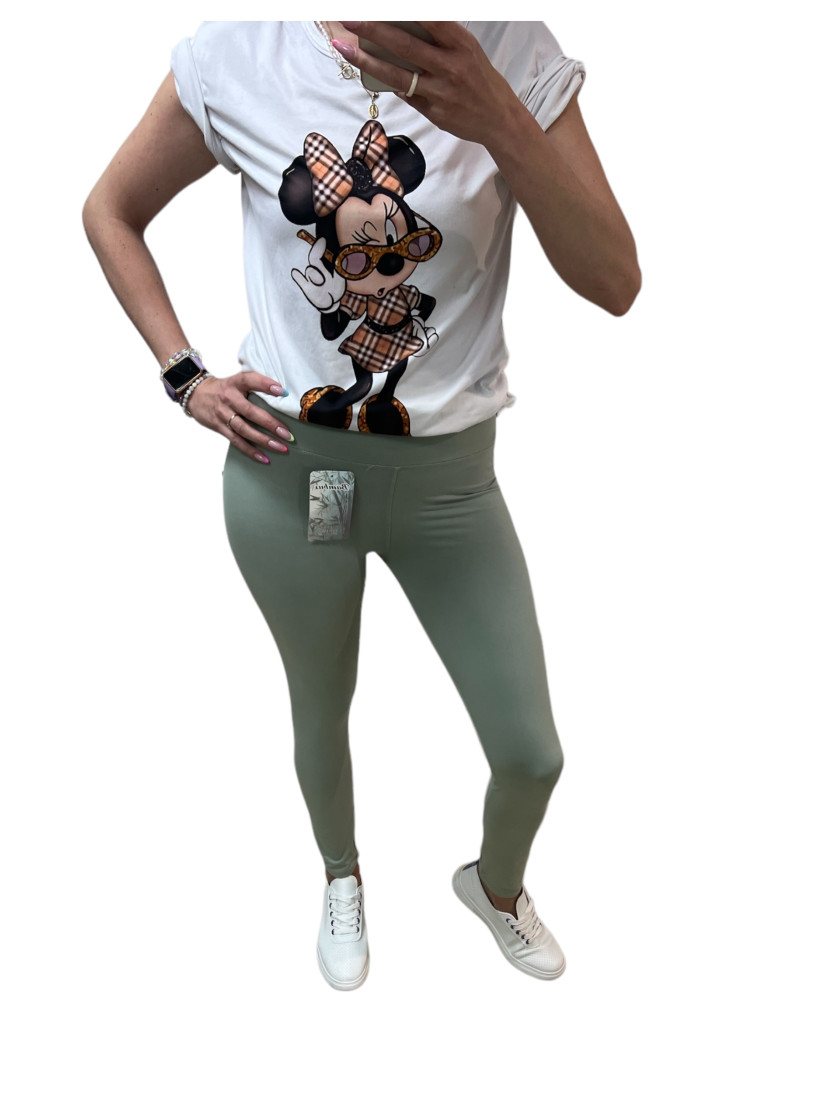 legginsy bambus mięta