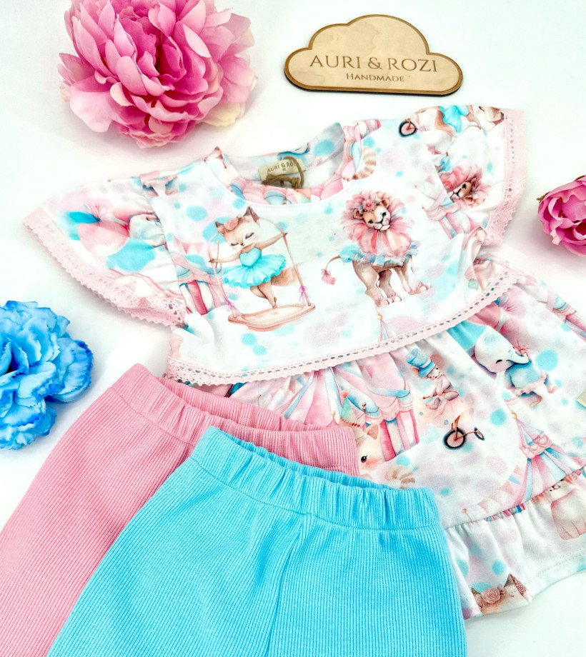 Kolarki prążek róż Auri&Rozi