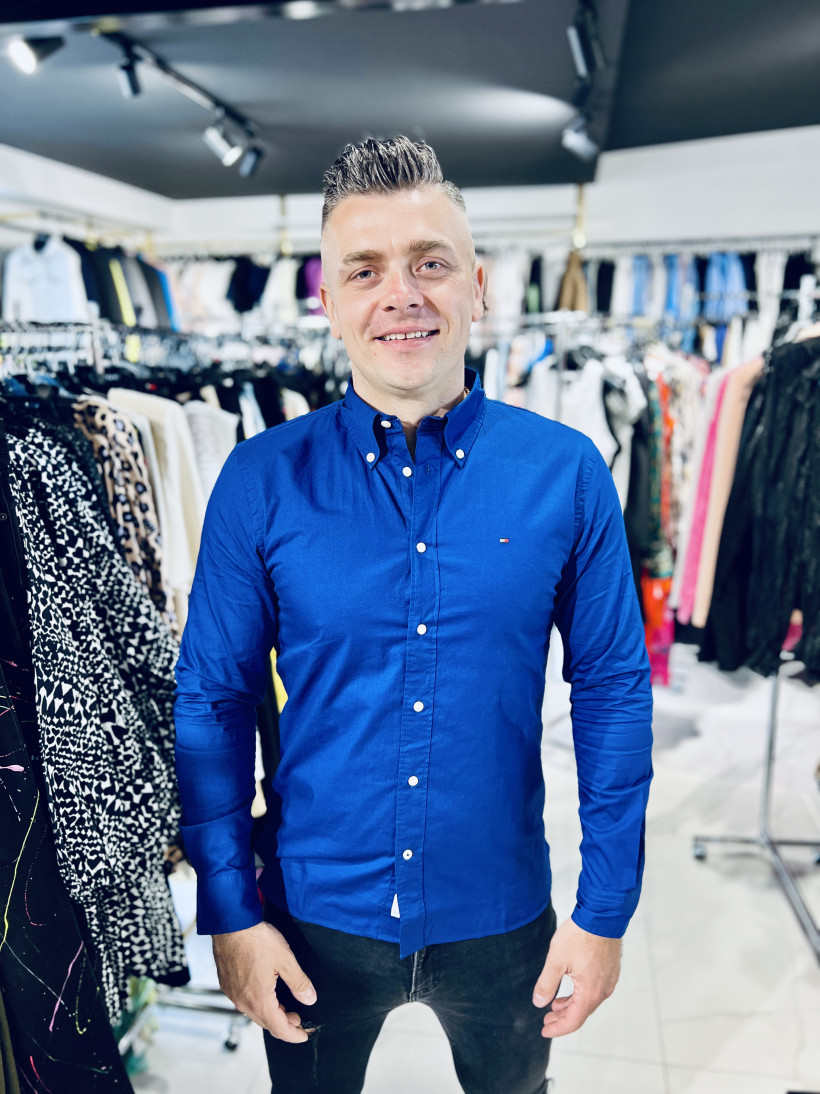 Koszula Tommy Hilfiger Granat Regular Fit