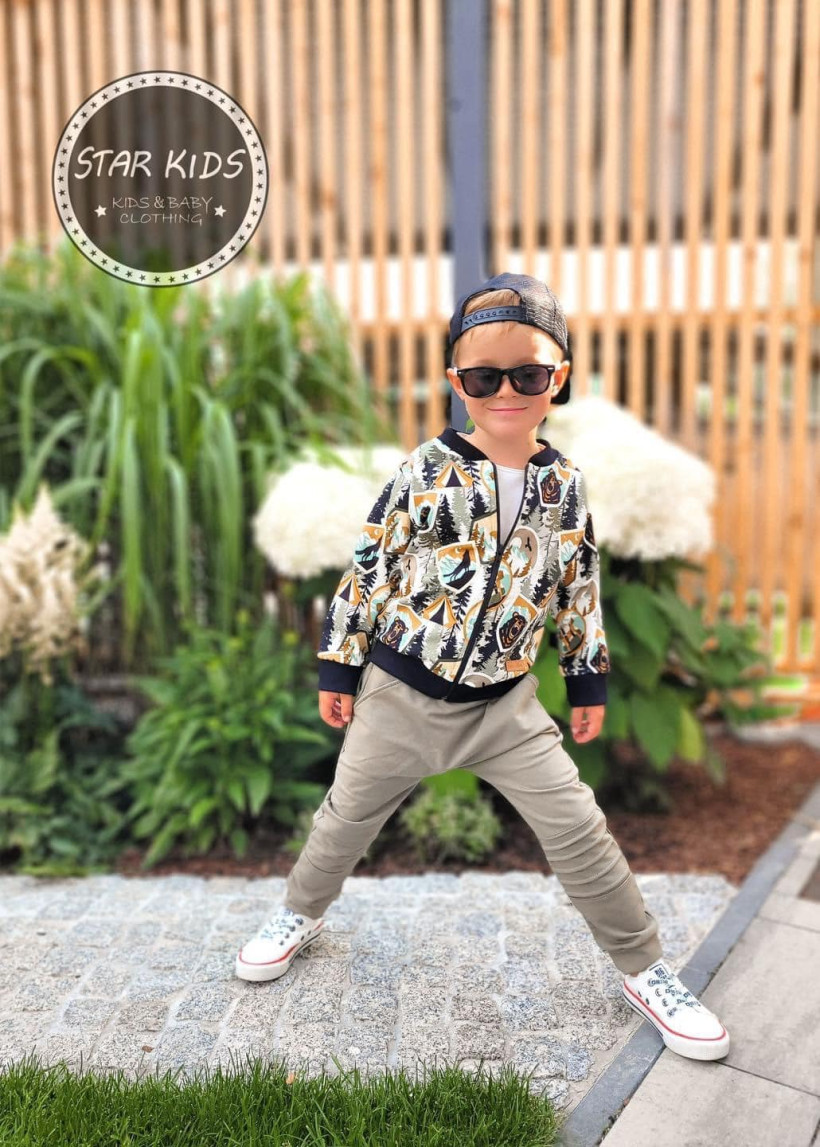 Dres z rozpinaną bomberką Gamex niedźwiadki i namioty