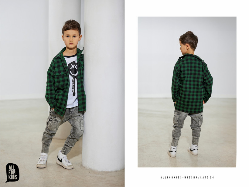 Koszula krata zieleń All For Kids