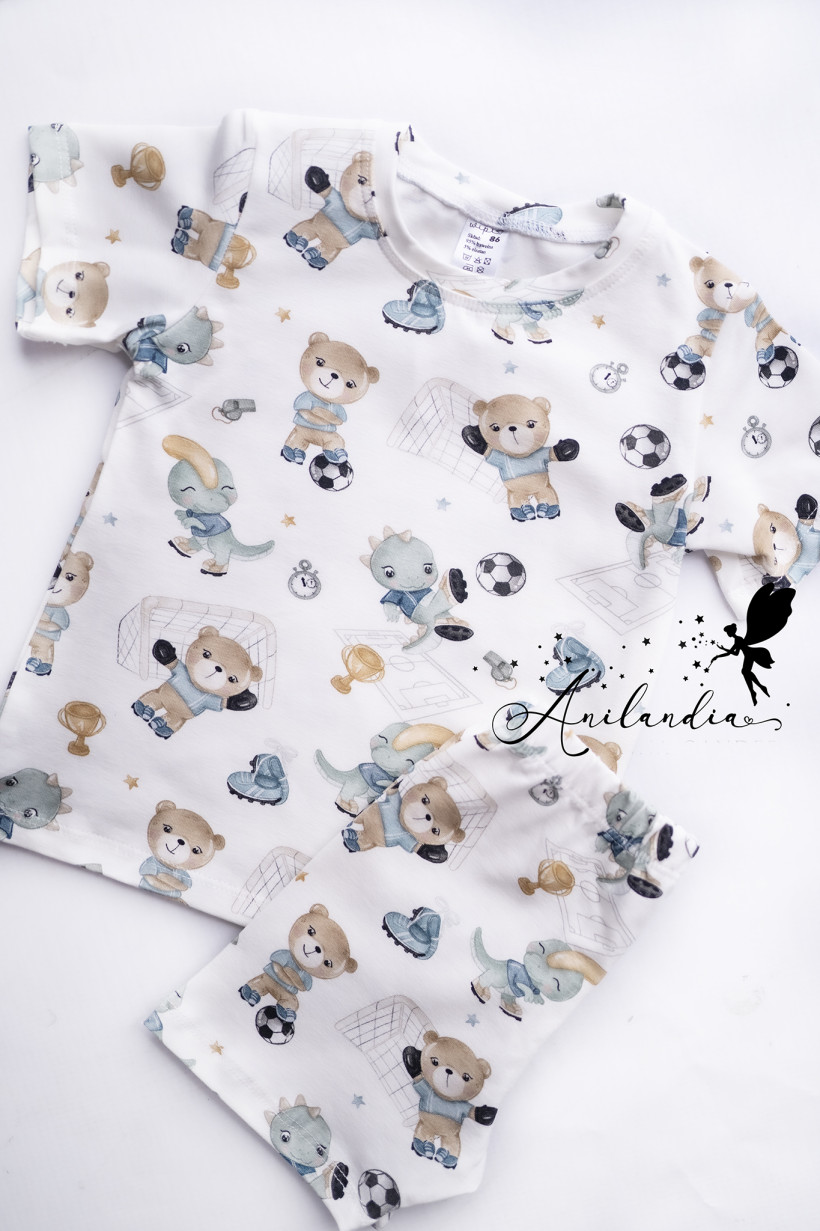 Piżamka misie i piłka nożna