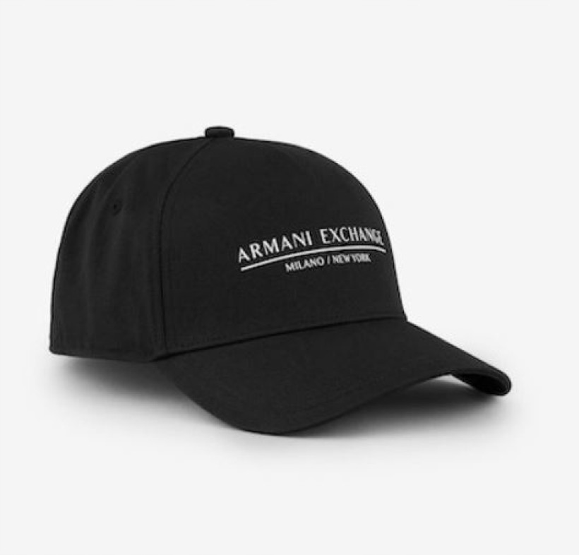 Czapka z Daszkiem Armani Exchange czarna regulowana 