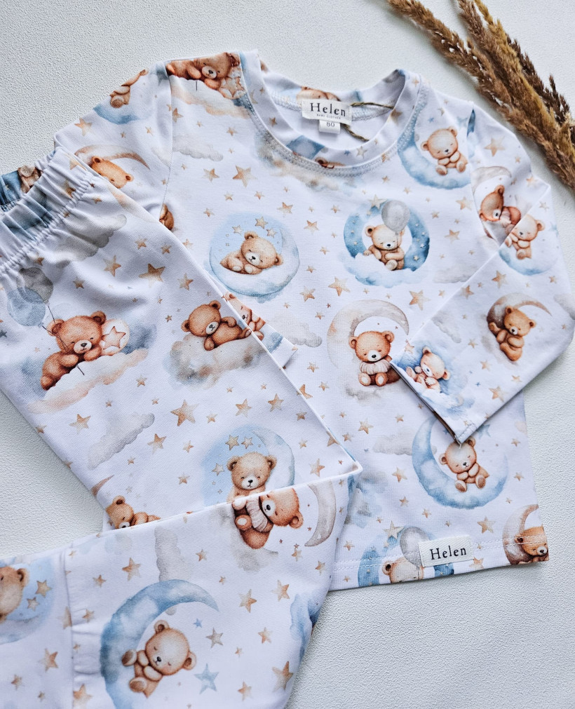 Piżamka Śpiące Misie Helen chłopiec