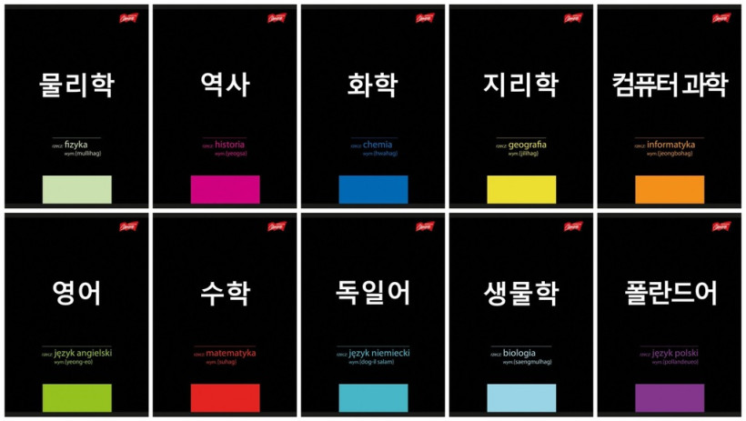 Zestaw  10 zeszytów A5 60k tematyczny ściągą K-POP