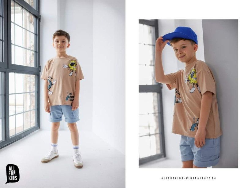 Bluzka "Spang" na beżu All For Kids Chłopiec