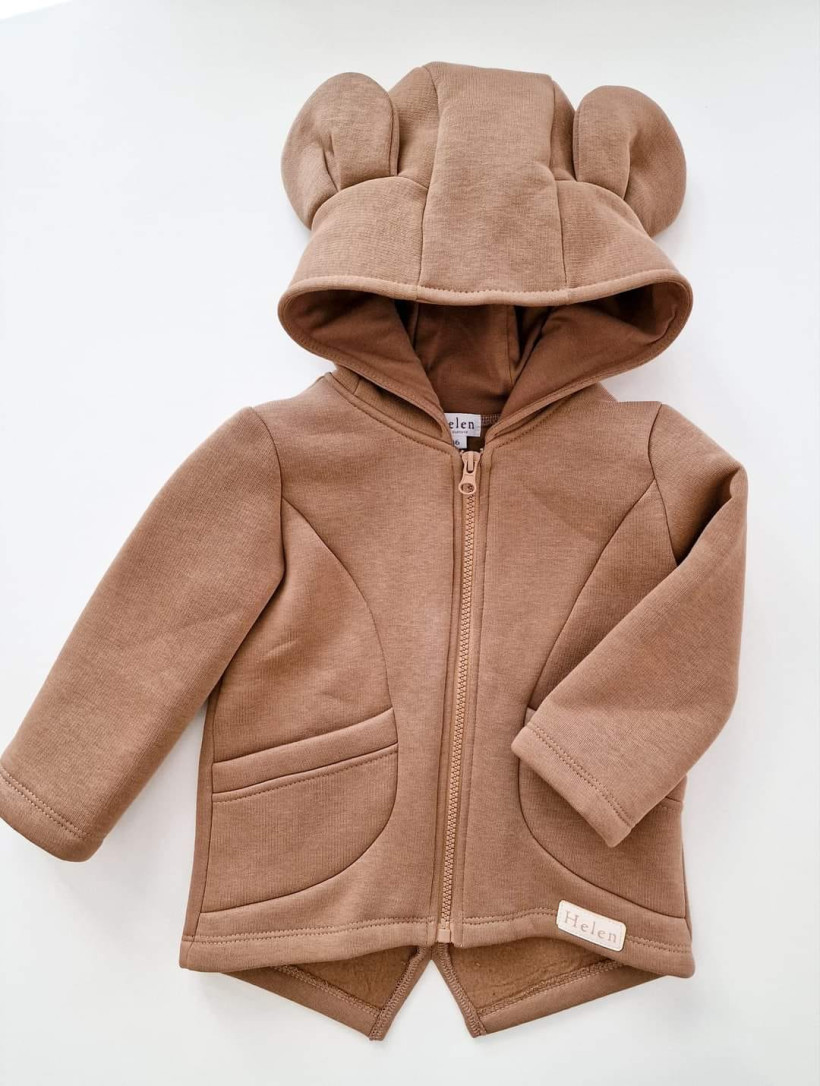 Bluza ocieplana z uszami beż Helen