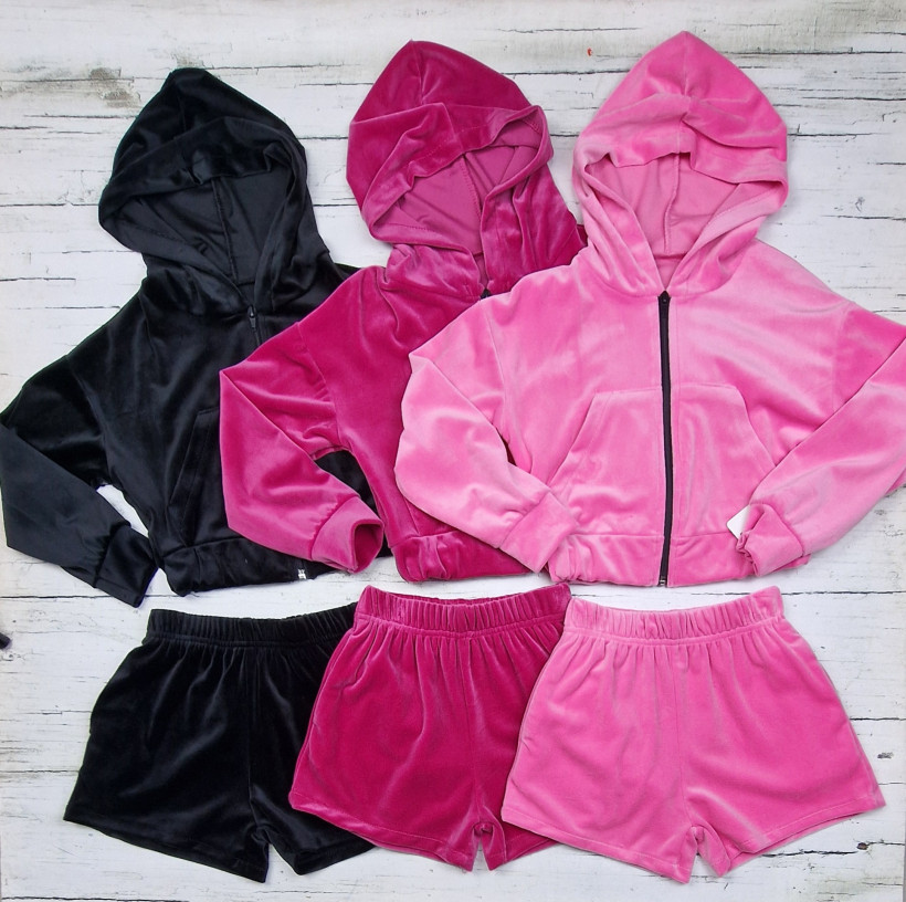 Komplet welur szorty