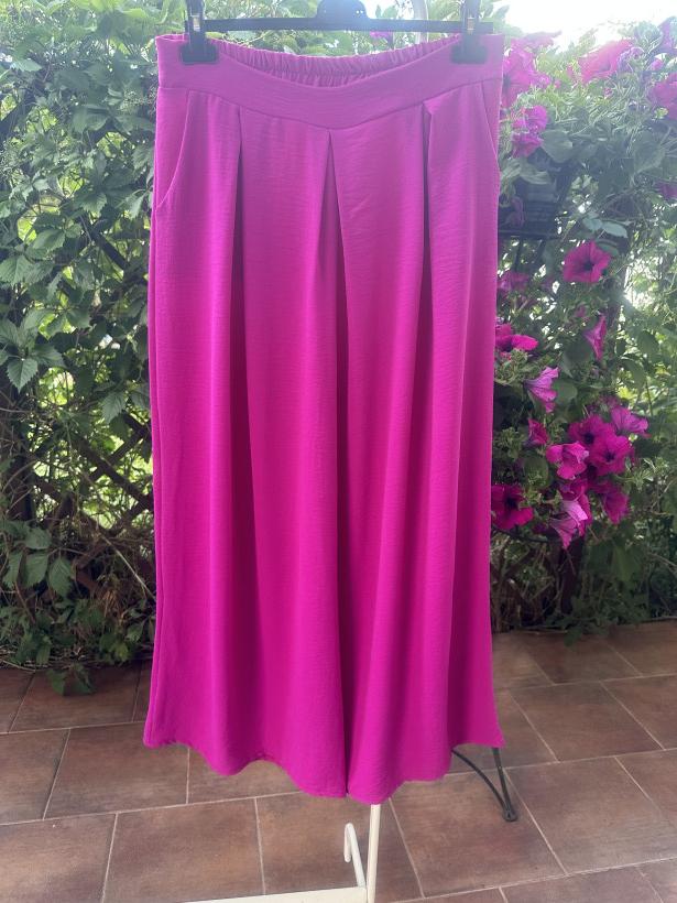 Spodnie kuloty  Plus Size purpura