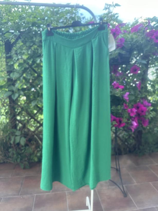 Spodnie kuloty  Plus Size zielony