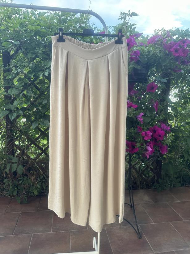 Spodnie kuloty  Plus Size beż
