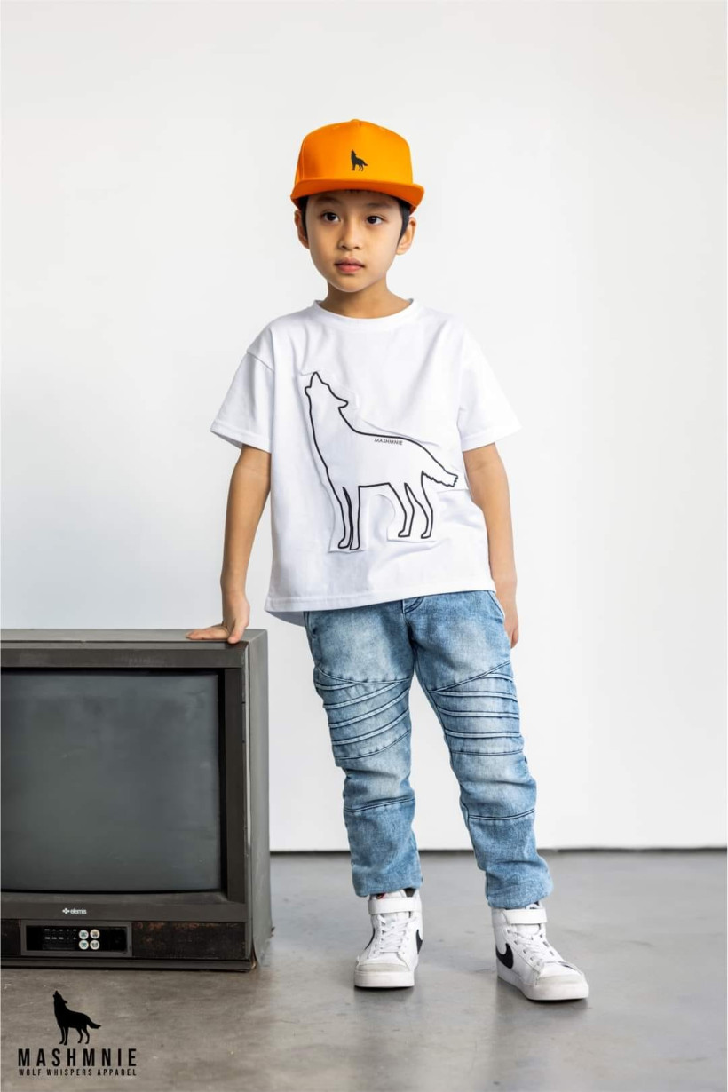 T-shirt Wolf biały MashMnie