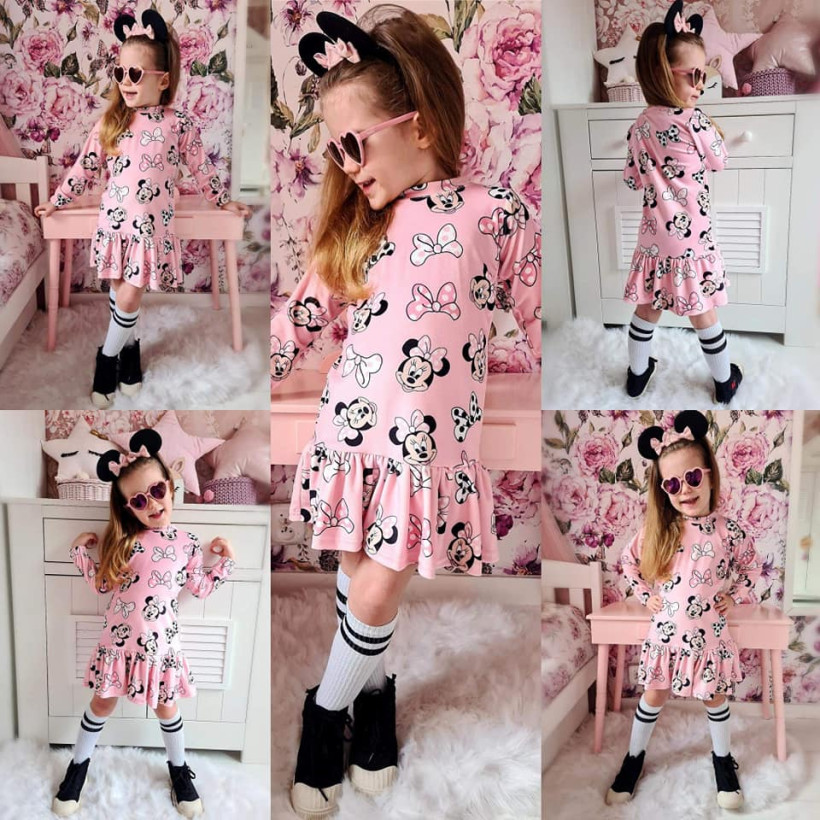 Sukienka welur puder Micki Zula