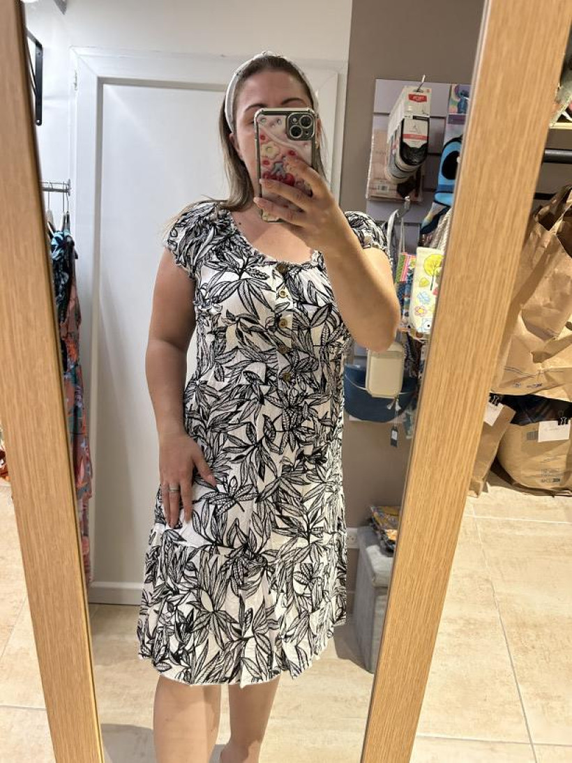 Robe courte fleur