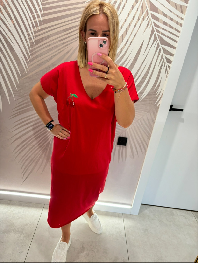 sukienka laser v-ka wisienki