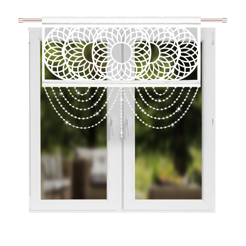 Panel dekoracyjny z kryształkami 100x80 L598 Biały