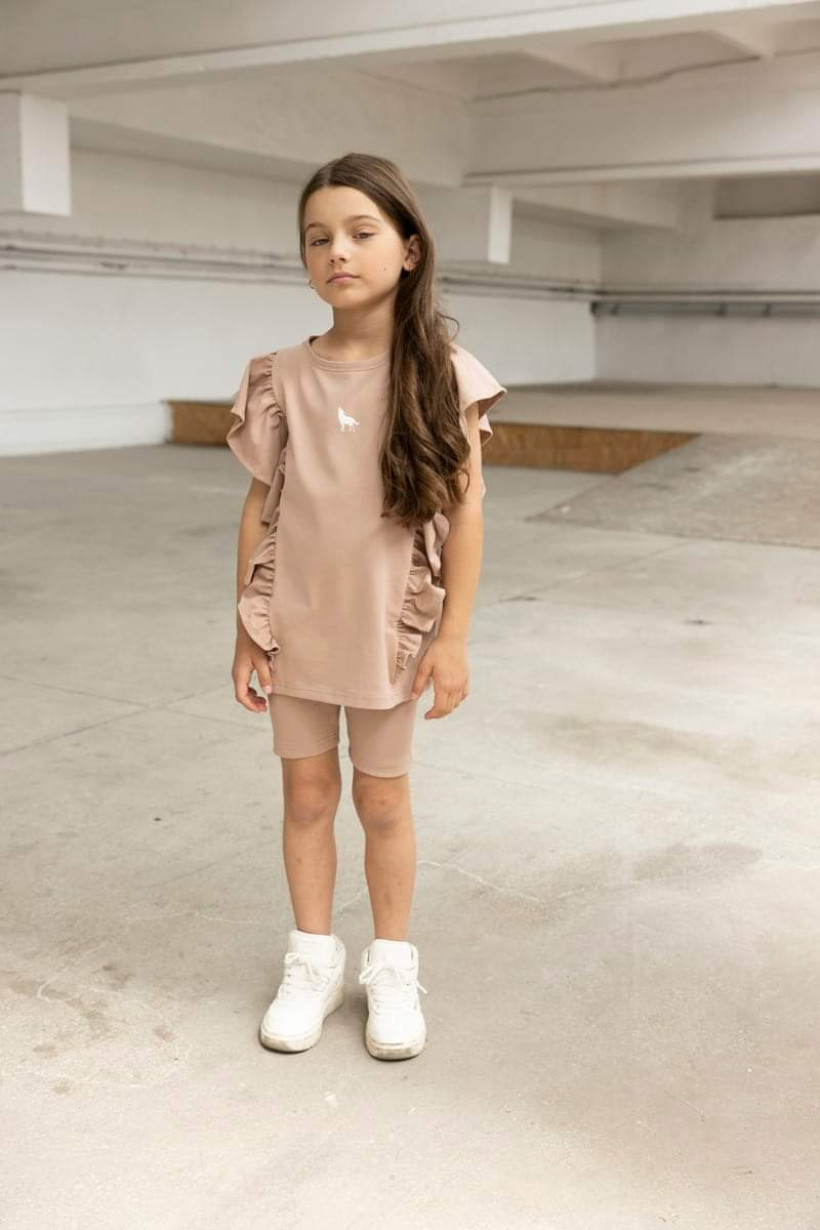 TUNIKA FALBANA BEŻ MASH MNIE