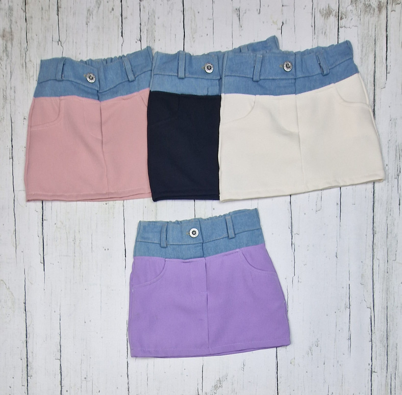 Spódnica jeans z materiałem ołówek