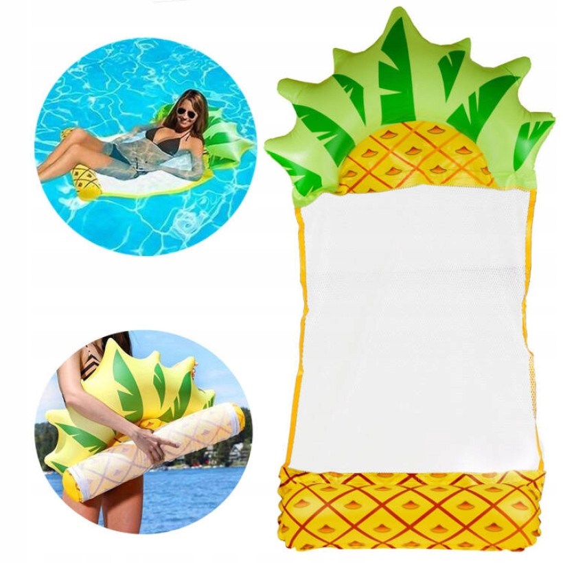 Dmuchany materac Hamak wodny siatka, model ananas na basen i plażę