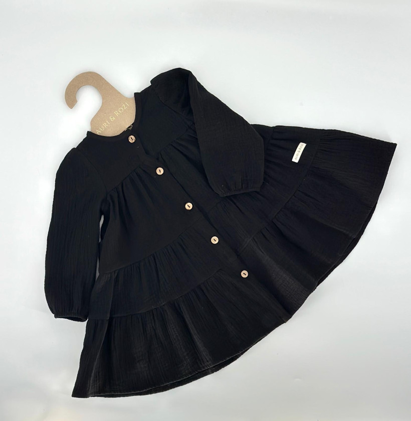 Sukienka muslin czarna AURI