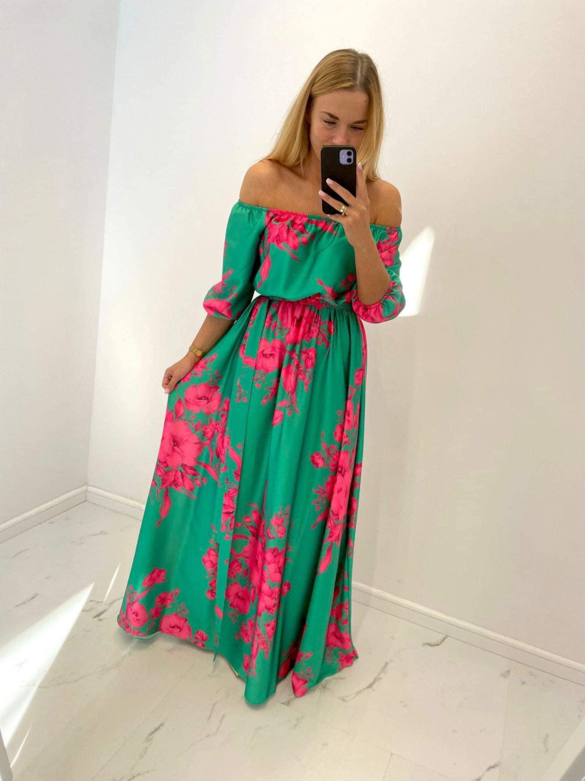maxi satin print dress 8